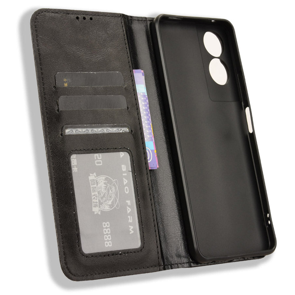 For TCL 50 SE PU Leather Phone Stand Case Retro Texture Stand Magnetic Phone Cover For TCL 50 SE PU Leather Phone Stand Case Retro Texture Stand Magnetic Phone Cover